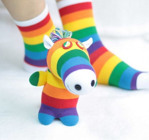 Skarpetkowa zabawka dla dziecka Kolorowa zabawka dla dziecka wykonana ze skarpetki, rękodzieło DIY 2026