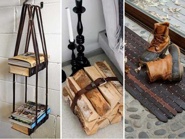 Skórzane paski: 22 sposoby na ciepłe i unikalne wnętrze Twojego domu — Przeróbka starych skórzanych pasków
