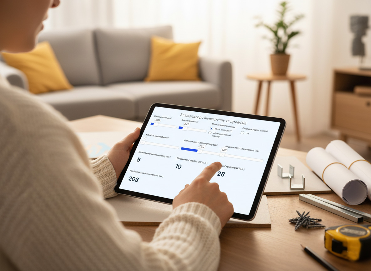 Gips-karton 2026: Oblicz Koszty Kalkulator gipsowo-kartonowy i profili do obliczeń materiałów na remont w 2026.