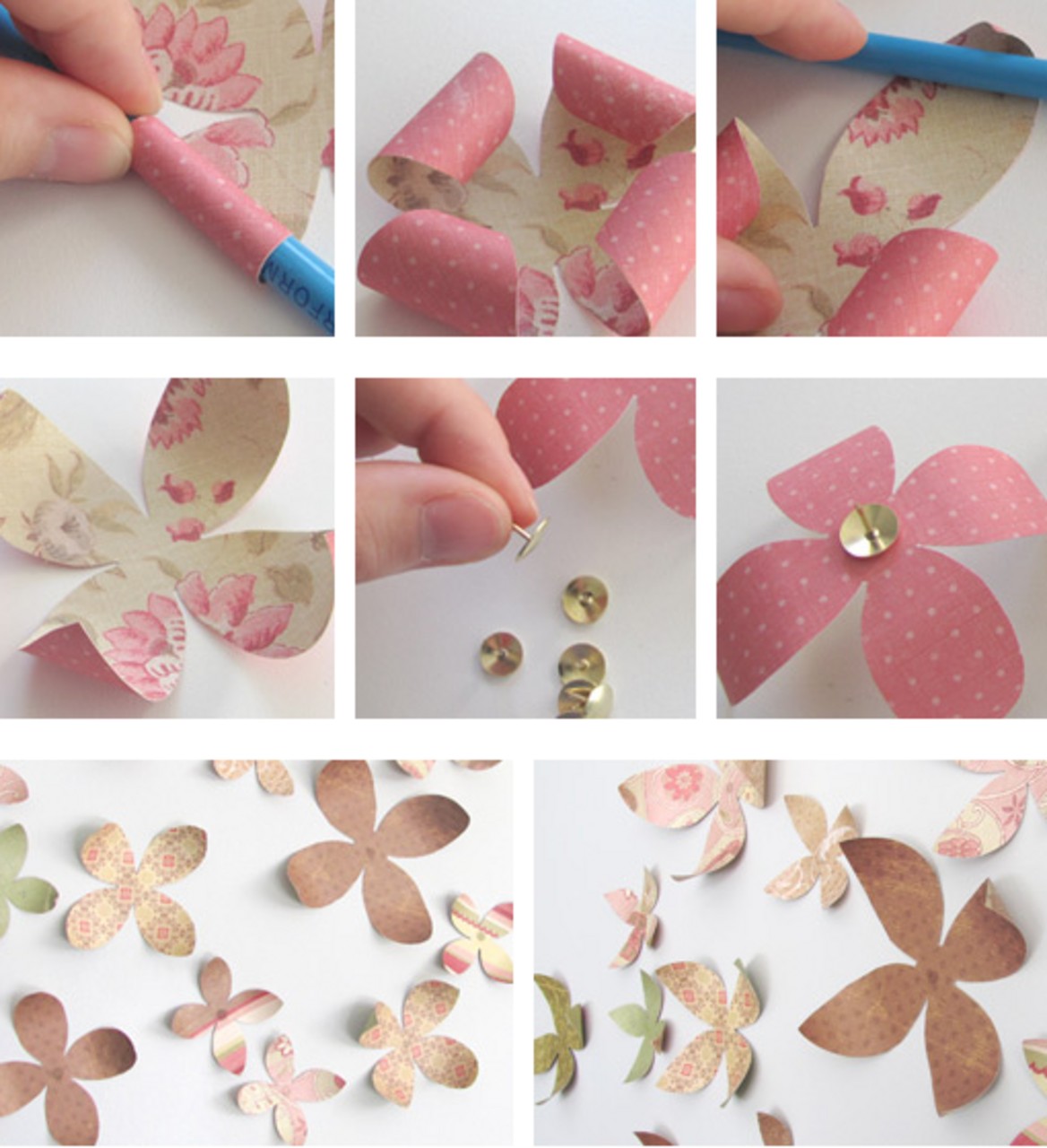 Wzory z tapet Różne wzory i kolory tapet wykorzystane w projektach DIY – ozdoby z tapet 2026