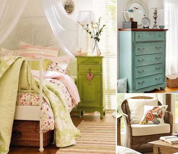 Drewniane meble Prowansja Drewniane meble w stylu prowansalskim, idealne do pokoju dziecięcego: komoda, szafa i łóżko