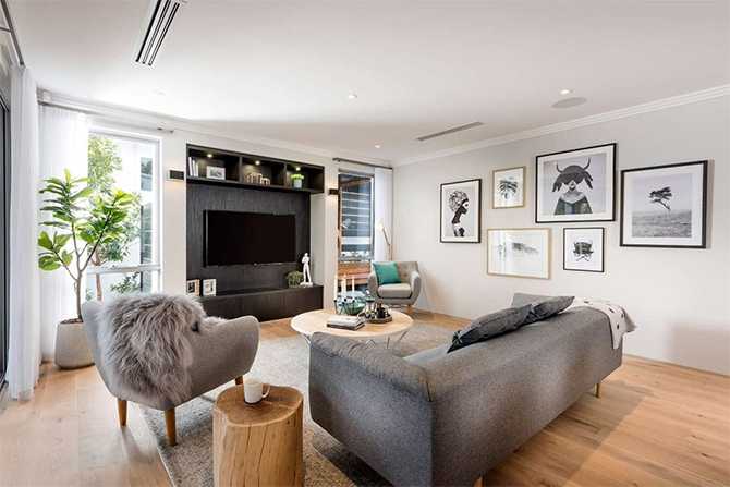 Ogród: przedłużenie domu Nowoczesny dom z ogrodem i pergolą, minimalistyczne wnętrza w szarościach 2026.