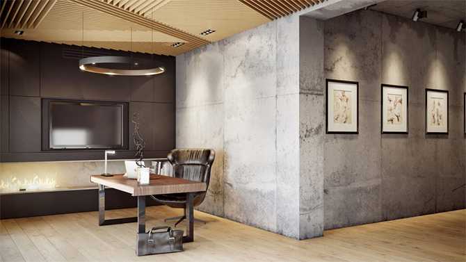 Biuro: przestrzeń do pracy Biuro w domu: minimalizm, naturalne drewno i jasne kolory.