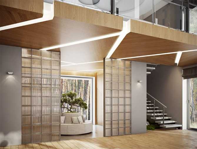 Balkon: widok na salon Wewnętrzny balkon z widokiem na salon w minimalistycznym domu 2026.