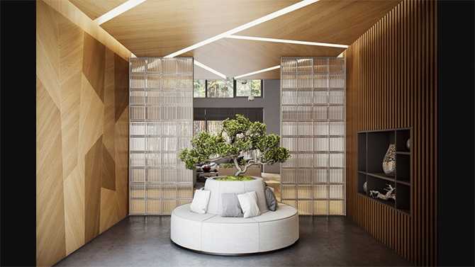 Wejście: powitanie w domu Wejście do domu: minimalizm, drewno i duże okna w projekcie z 2026 roku.