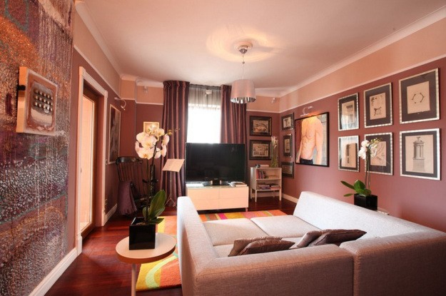 Minimalizm i elegancja Salon w stylu minimalistycznym 2026: szarość i marsala, nowoczesny design.