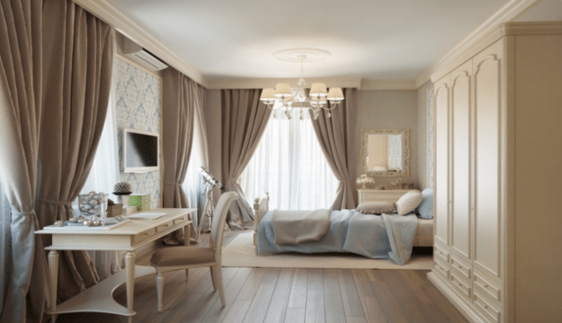 Skandynawski sen Sypialnia w stylu skandynawskim z drewnianymi elementami i minimalistycznymi zasłonami dla zdrowego snu.