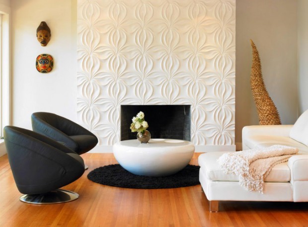 Akcent w małym mieszkaniu Białe teksturowane tapety jako stylowy akcent w małym mieszkaniu w 2026.