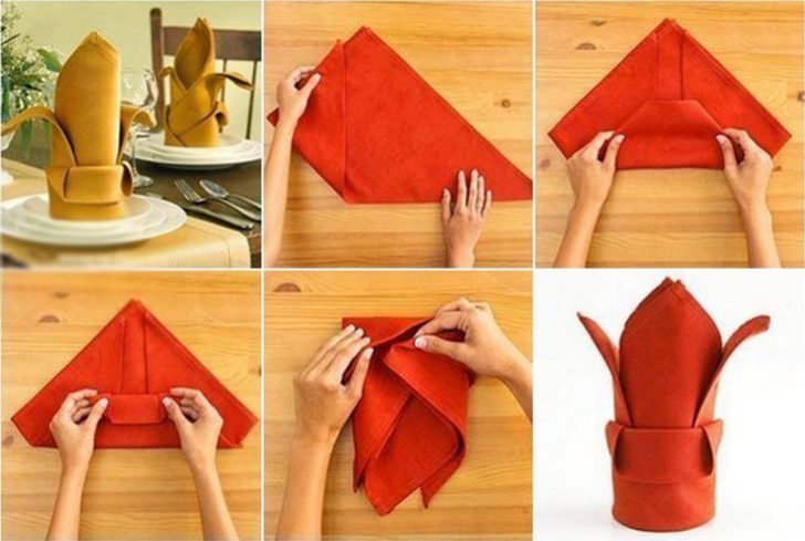 Sposób składania serwetki Elegancki sposób składania serwetki jako element dekoracji stołu 2026