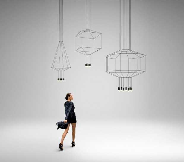 Wireflow: Elegancja w geometrii Eleganckie lampy Wireflow tworzące geometryczne oświetlenie 2D, idealne do nowoczesnych wnętrz.