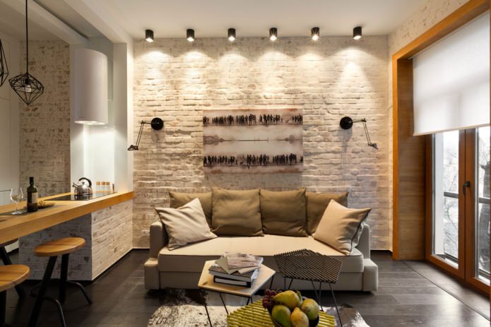 Loft w mieszkaniu: przestrzeń i styl bez kompromisów — Salon w stylu loft