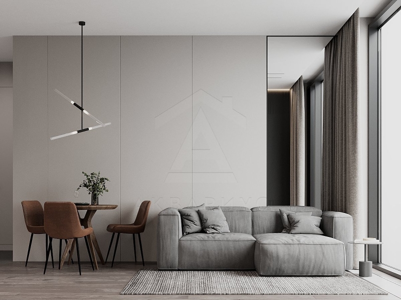 Lustro: Większa przestrzeń Eleganckie lustro w ramie optycznie powiększa małe mieszkanie w starej kamienicy.