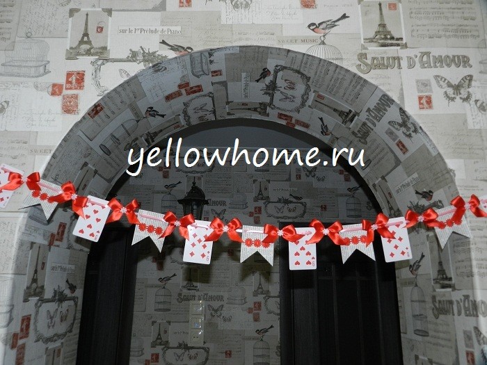 Krok po kroku DIY Szczegółowy widok girlandy DIY: dekoracje świąteczne handmade wykonane własnoręcznie krok po kroku