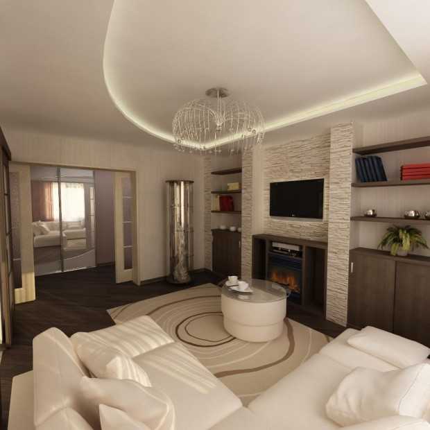 Salon dla rodziny Przytulny salon w trzypokojowym mieszkaniu idealny do relaksu z rodziną, jasne kolory i minimalizm.