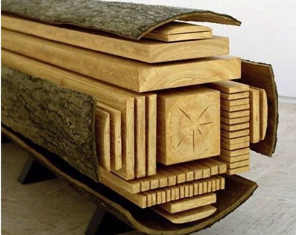 Brús gotowy do transportu Klejony brús przygotowany do transportu na plac budowy: szybki montaż domu.