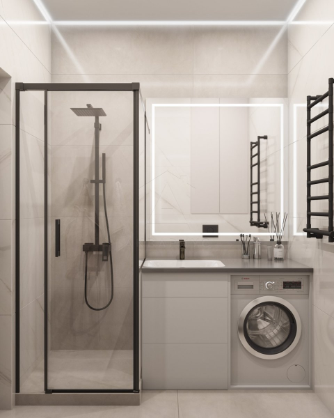 Luksusowa deszczownica Hansgrohe Nowoczesna deszczownica Hansgrohe zainstalowana w przestronnej, stylowej łazience, symbolizująca komfort i luksus podczas remontu.