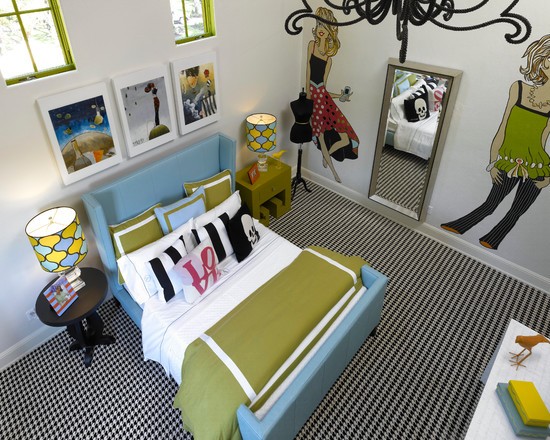 Pastelowe ilustracje Tapeta z ilustracjami w pokoju dziewczęcym - inspiracje dla aranżacji 2026.