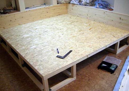 Burt do ramy Mocowanie burt do ramy łóżka na platformie DIY w małym mieszkaniu