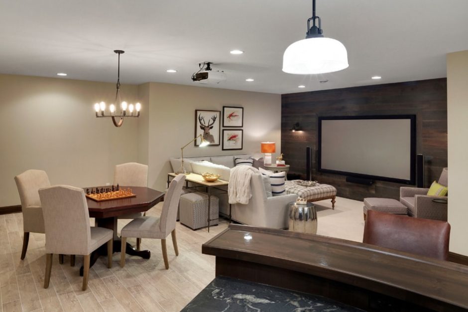 Laminat w salonie Nowoczesny salon z laminatem na ścianie imitującym drewno - inspiracja 2026.