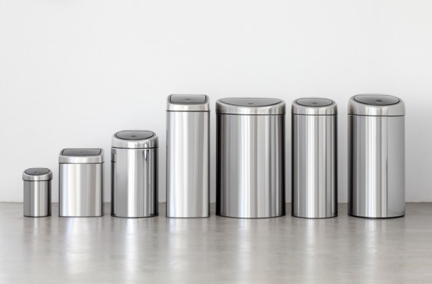 Brabantia Touch Bin Różne rozmiary koszy na śmieci Brabantia Touch Bin: 3, 10, 20, 30, 40, 50-60 litrów