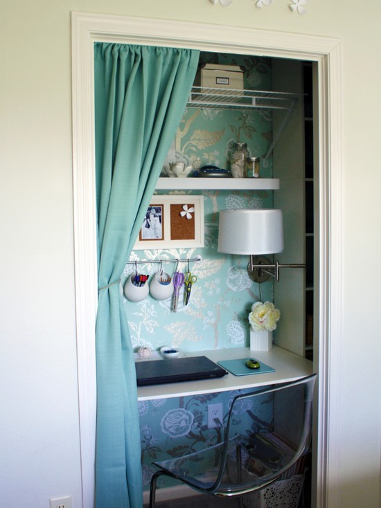 Gabinet za parawanem Mały gabinet za parawanem w niszy, idealne rozwiązanie do mieszkania.