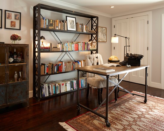 Biurko w salonie Miejsce do pracy w salonie, biurko wkomponowane w aranżację wnętrza.