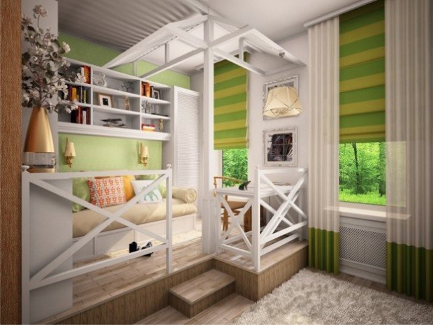 Podium: Schowek i Styl Praktyczne podium w małym mieszkaniu ze schowkiem pod spodem, idealne rozwiązanie 2026.