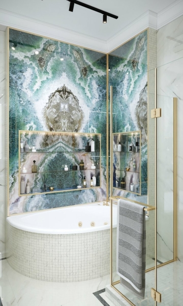 Relaks w wannie Przestronna łazienka premium z wolnostojącą wanną, idealna do relaksu i odprężenia.