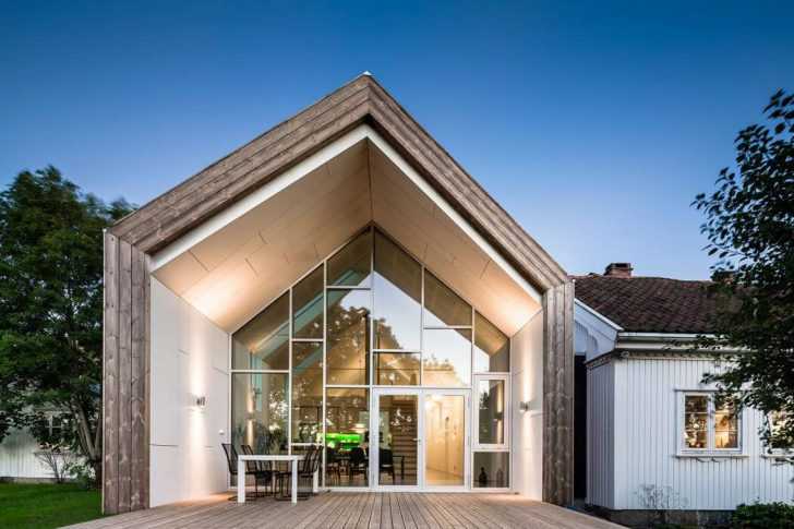 Skandynawska wizja farmy Wizualizacja projektu nowego budynku na norweskiej farmie w stylu skandynawskim.