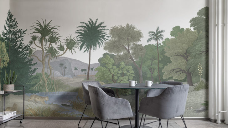 Vintage tapety w kuchni Kuchnia z tapetą w stylu vintage, nadająca unikalny charakter i ciepło wnętrzu.