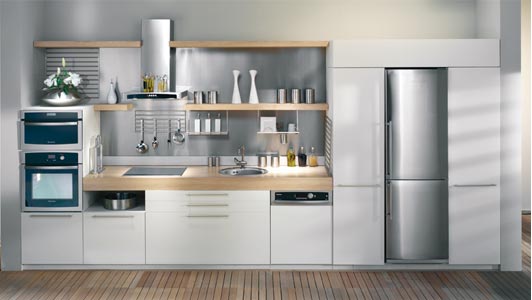 Nowoczesna ergonomia Nowoczesna kuchnia 2026 z ergonomiczną zabudową i inteligentnym sprzętem AGD.