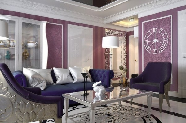 Fioletowa sypialnia 2026 Fioletowe tapety w sypialni 2026: przytulne wnętrze z fioletowym akcentem dla relaksu