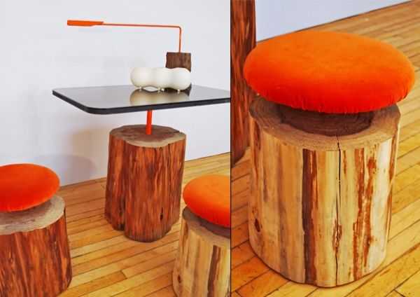 Pniak: Meble DIY 2026 Kreatywne meble z pniaków DIY w małym mieszkaniu - wystrój inspirowany naturą