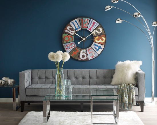 Błękitny salon: Relaks Aranżacja błękitnego salonu 2026. Przytulne i relaksujące wnętrze w odcieniach błękitu.