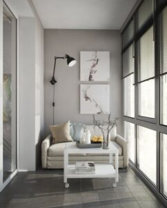 Balkon z oknem panoramicznym: Idealna podłoga i aranżacje 2026